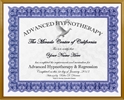 Adv. Hypnosis Training Certificate